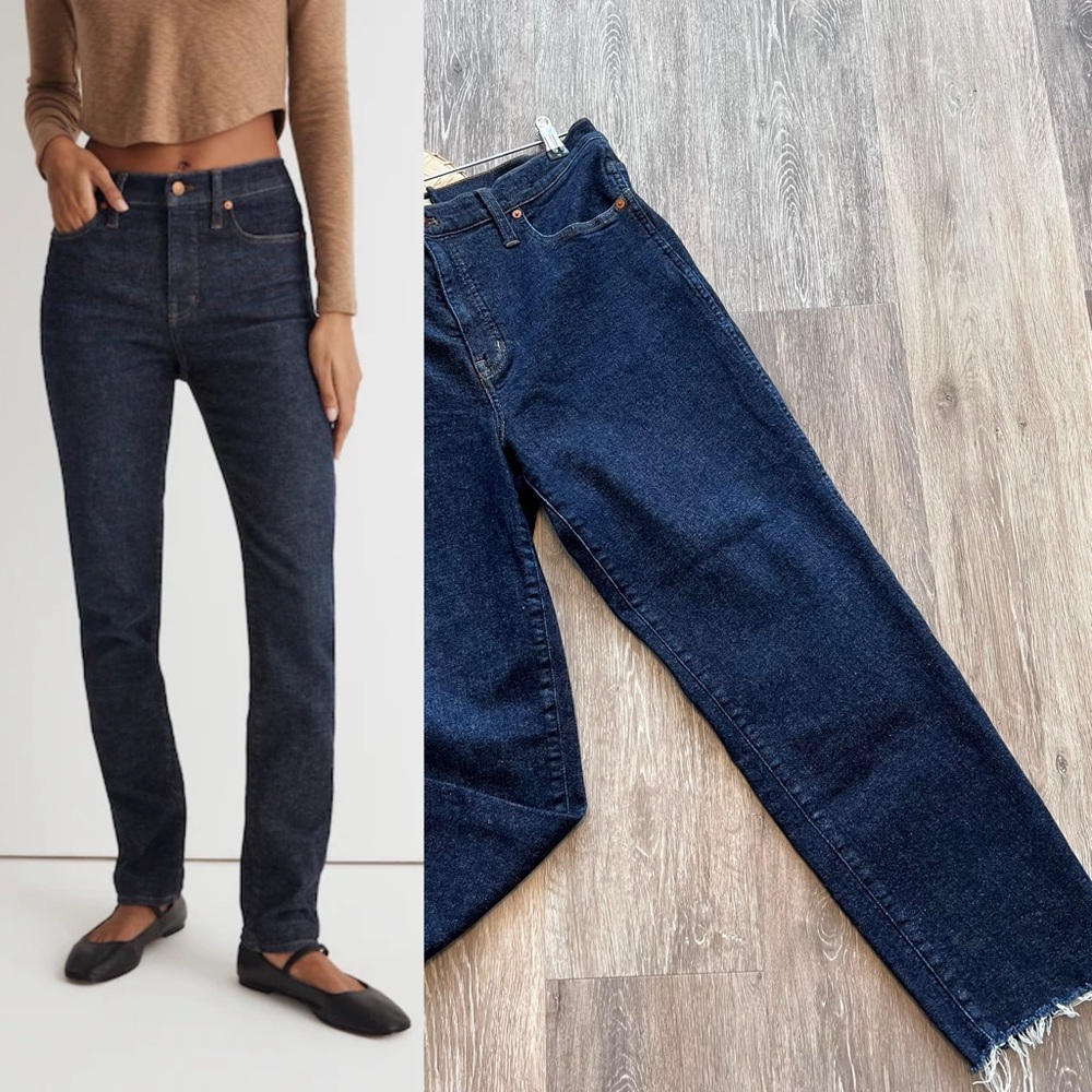 Madewell Mid-Rise Stovepipe Jeans in Dalesford Wash